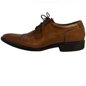 Johnston & Murphy J.Murphy Brown Leather Shoes with Cap Toe & Broguing Size 13M